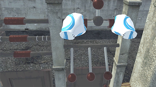 Gif of a 3D lever hand interaction of Interhaptics' haptics demonstrator