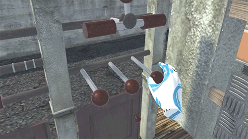 Gif of a three different levers with three different haptic feedbacks into Interhaptics haptics demonstrator