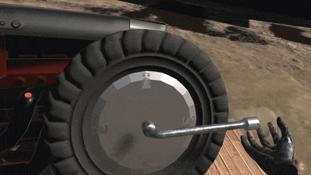 VR Wheel Hand interaction