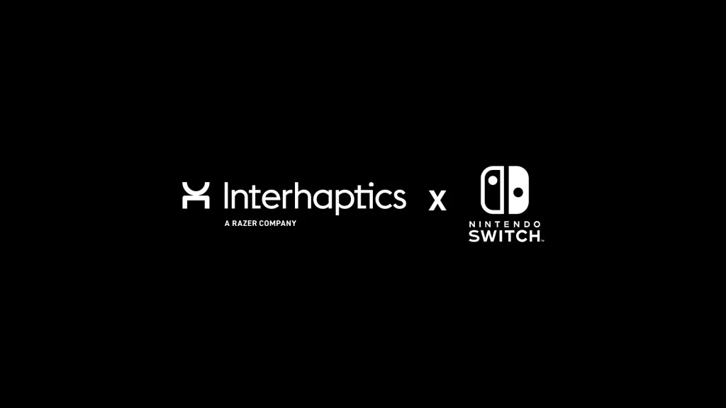 Interhaptics x Nintendo Switch logos announcing the Nintendo Tools and Middleware program partnership