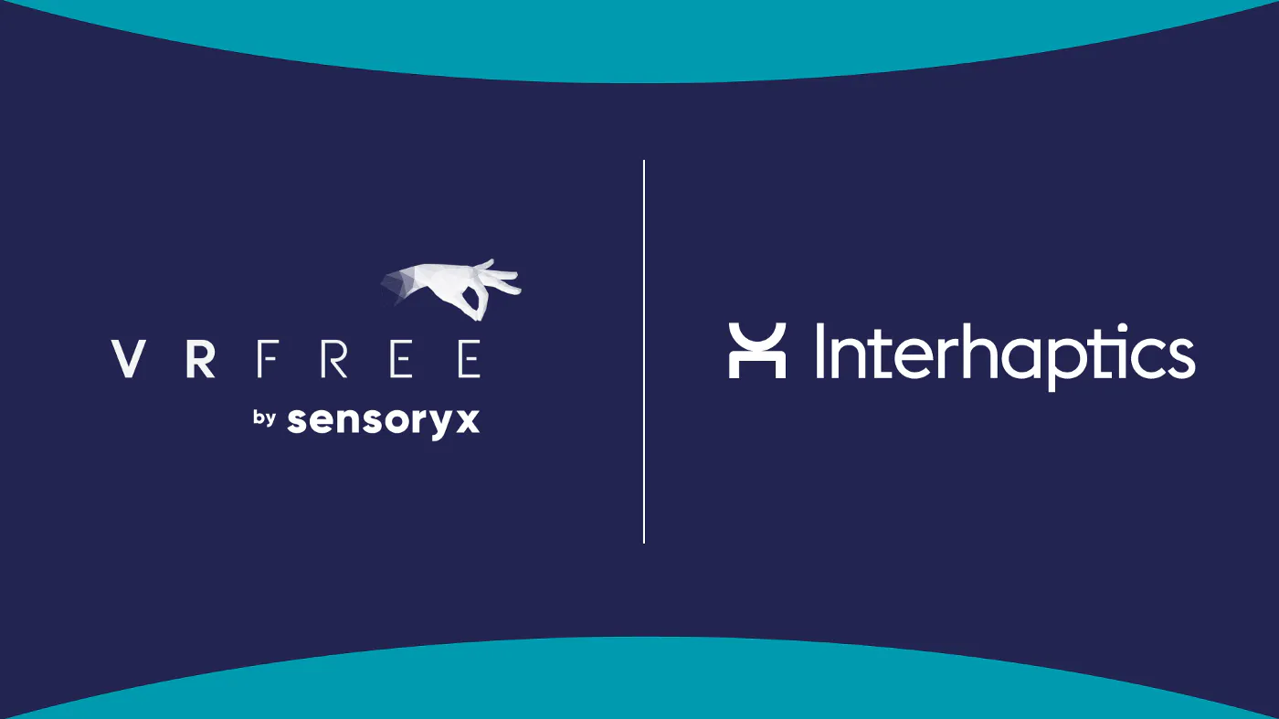 sensoryx vrfree gloves interhaptics partnership