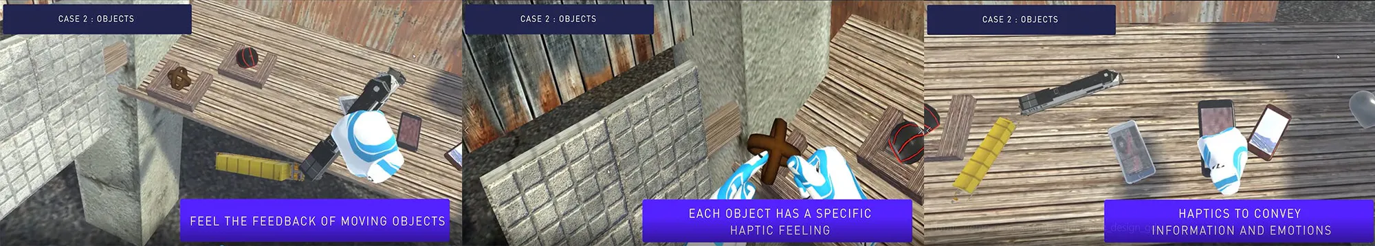 Interhaptics haptics Demonstrator screenshots