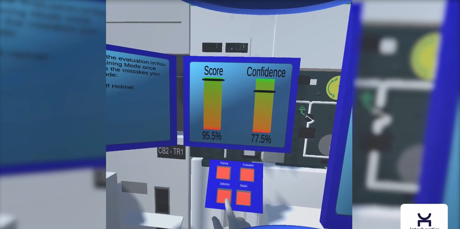 Haptics for VR training with Interhaptics