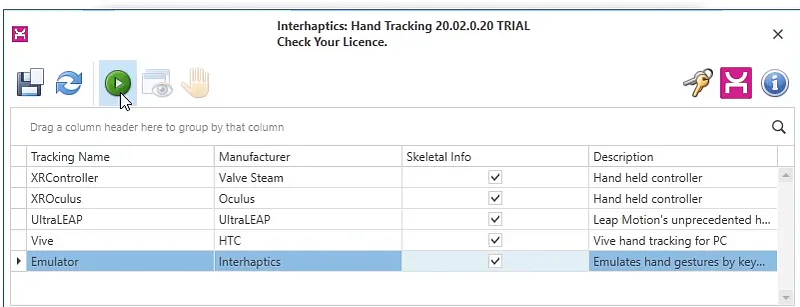 Interhaptics devices for VR