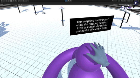 Capsule snapping interaction image from Interhaptics demo