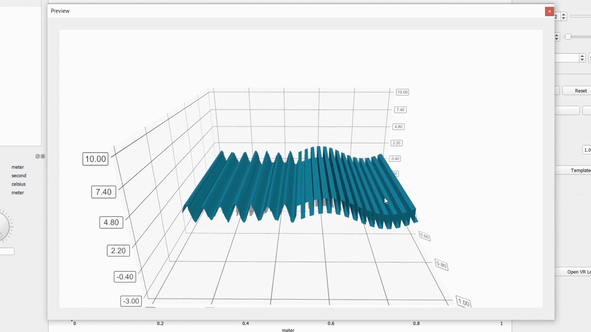 Representation of a texture haptic feedback design from the Haptic Composer